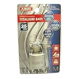 ABUS アバス南京錠 TITALIUM 64TI シルバー 25