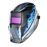 KKmoon 工業用 溶接ヘルメット 太陽光発電 自動化溶接ヘルメット 調整可能 ヘッドバンド付き TIG MIG