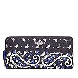 [コーチ] COACH 長財布 レディース財布　コーテッドキャンバス バタフライ 蝶柄 F59063 ピンク/ブラック/ホワイト[並行輸入品] (ブラック)