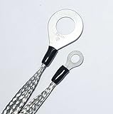 モービルアンテナのアース強化 平編導線アース線 両端端子付き 5.5sq アース線 20cm HF/50MHzのSWR改善 HD-5.5-16-20c