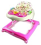 Bebemio Happy Zoo Farm Animals Baby Walker w/ Adjustable Height, Lights, Sounds (Pink) by Bebemio [並