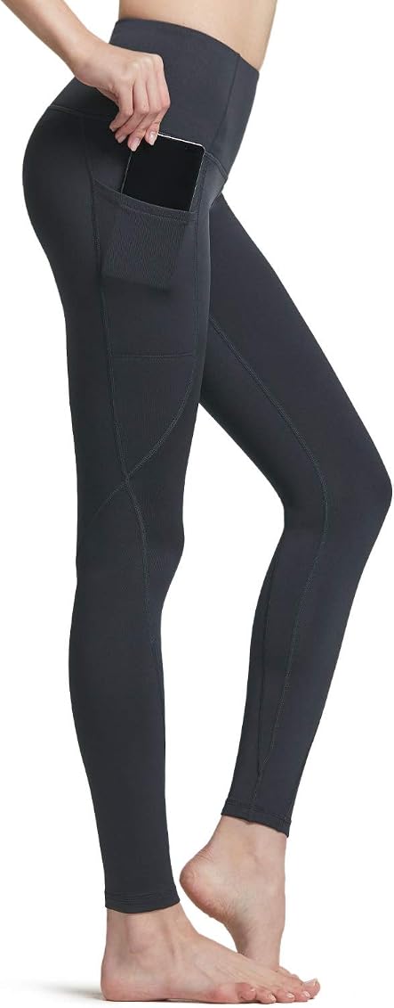 TSLA Women's Thermal Yoga Pants, High 