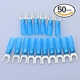 Glarks 50pcs 16-14 Gauge #10 Nylon Heat Shrink Waterproof Quick Disconnect Electrical Insulated Crim