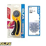 OLFA ☆ Japan-Safety ロータリーカッター L 型 45 mm 156 B + Wave ブレード RB 45 W 45 mm に設定します