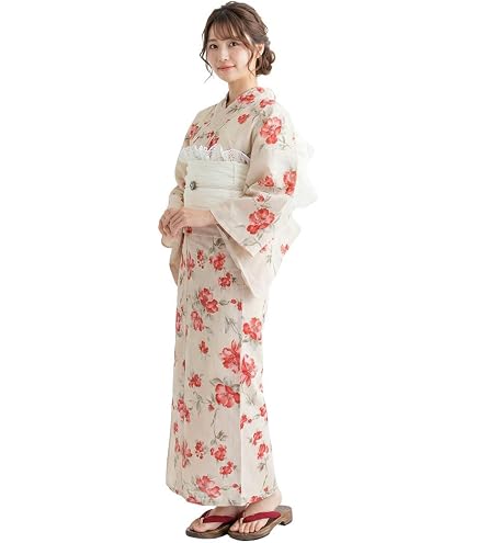 Amazon.co.jp: dita 浴衣 凪の藤ながれ 浴衣5点セット 身丈：163cm