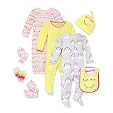 The Children's Place Baby Girls Rainbow Stripe Take-Me-Home 8-Piece Set Sun Ray 6-9MONTHS [並行輸入品]