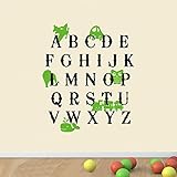 壁デカール装飾Alphabets with Animals for Children Playroomベビー保育園壁デカール壁ステッカー(カラー1 , 55 " H x46 " W )
