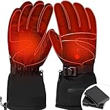 Todoone 電熱グローブ バイク 3段階温度調節 4000mAhバッテリー付き 電熱手袋 冬用 防撥水 タッチパネル対応