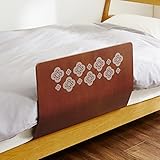 北欧風木製ベッドガード　　ブラウン