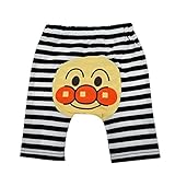 アンパンマン ハーフパンツ ボーダー5分丈 モンキーパンツ キッズ 女の子 男の子 ガールズ ボーイズ fo-sa4551 80cm ブラック