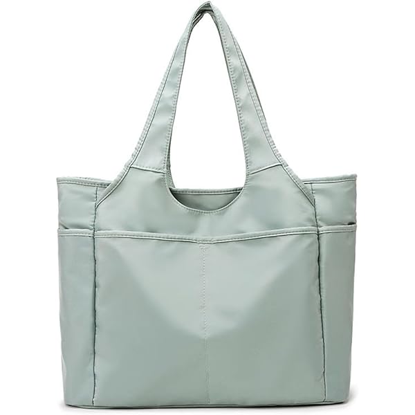人気ピンク ナイロン レザー トートバッグ STYLEBLOCK トートバッグ スクエアナイロントートバッグ