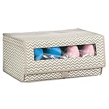mDesign axisstackableshoeorganizer Large Shoe Box 9121MDCO