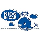 imoninn KIDS in car ステッカー　【パッケージ版】　No.33　クジラさん　（青色）