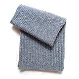 Esteffi Seed-Stitch Wool Blend Baby Blanket Grey [並行輸入品]