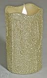 Simplux 3x5-1/4 Inch Gold with Gold Sparkles Flameless Candle with Realistic Moving Flame [並行輸入品]