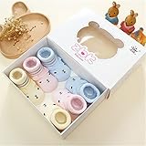 giminuoベビー 靴下 滑り止め 歩き学び 新生児 可愛い 出産祝い 靴下 3足セット 綿 夏 (S,0-6ヶ月, 混色C)