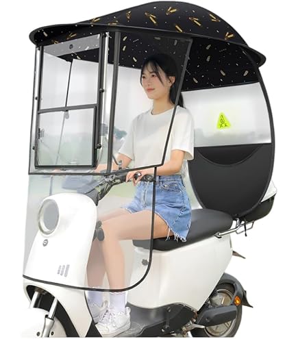 Amazon | バイク 屋根 スクーター 屋根 後付け 自転車レインカバー