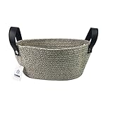 Iceblueスーパーソフト綿ロープストレージバスケットwith PUレザーハンドル13 " 10.63 " 5.7 "