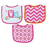 Happy Chic by Jonathan Adler Embroidered, Applique, Print Interlock and Woven Terry Drooler Bib Set,