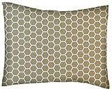 SheetWorld Crib / Toddler Percale Baby Pillow Case - Khaki Honeycomb - Made In USA by sheetworld