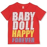 ベビードール ボーダーロゴTシャツ 子供服 110cm レッド