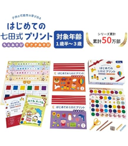 kk　七田式 しらきのつみき★百玉そろばん★ニキーチン&特訓48カード Amazon | 【七田式教材:しちだ右脳教育】【対象年齢 2歳～6歳】しらき