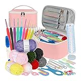 初心者向けのかぎ針編みキット かぎ針編み毛糸と編み物アクセサリー かぎ針編みフックセット かぎ針編みスターターキット かぎ針編みフックセット 初心者向けかぎ針編みキット 子供 大人 かぎ針編みスターターキット 編み物ツールセット