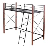 JKプラン 木彩 天然木脚ロフトベッド ハイベッドやミドルベッドにもなる高さが変えられるベッド ブラックブラウン IRI-0043SET-BKBR