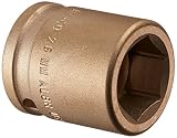 Ampco Safety Tools I-3/4D26MM Socket, Impact, Non-Sparking, Non-Magnetic, Corrosion Resistant, 3/4 D
