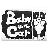 ブラック（黒） 犬 コーギー タッチ Baby in the car ベビー イン ザ カー ベビーインカー ステッカー 窓ガラス用シールタイプ 車 戌 ...