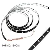 ライト，SODIAL(R)120CM 60 SMD 車のストリップアンダーライト　ネオン足元　防水　柔軟 - 白