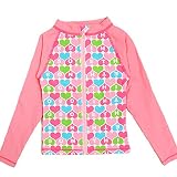 SOMETHING キッズ・ジュニア女の子用長袖ラッシュガード水着 sw1249 110cm ピンク
