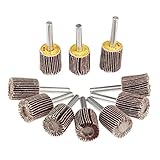 10個入り フラップホイール　円筒研削 研磨 研削工具 研磨ツール 80グリット　シャフト付き