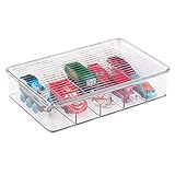 (エムデザイン) mDesign クリアおもちゃストレージボックス Divided Short Box クリア 1285MDT