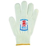 MITANI(ミタニ) 軍手 日本一 高耐久・防塵タイプ イエローゴムモデル ホワイト フリーサイズ 202013