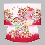 お宮参り着物 正絹 女の子のお祝い着(初着・産着) 日本製「白地、鞠と松竹梅」HGU810