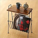 マガジンラック テーブル付き 木製 おしゃれ スリム シーシャムウッドのマガジンテーブルD [kan8076]