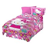 Hello Kitty Garden of Love Twin Comforter Set [並行輸入品]