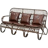 AZUMAYA 3人掛けソファ(幅170cmラタン) マランガ TTF-130BR