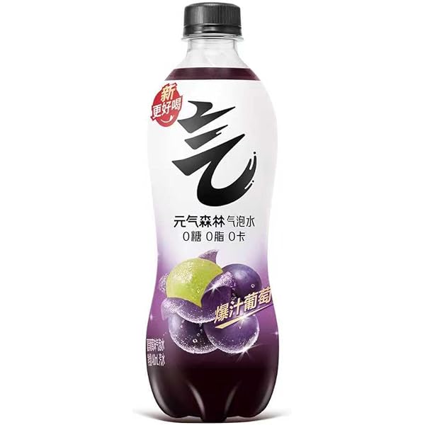 Amazon.co.jp: 元気森林 CHI FOREST 爆汁 葡萄味炭酸水 480mL
