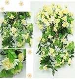 ノーブランド　造花　壁掛け　壁飾り　ハンギングバスケット　蕾　花　バド　観葉植物　人工観葉植物　雑貨　アーチ　飾りつけ　飾り　装飾　インテリア　フラワー　カゴ入り　シャンパン　Generic Hang