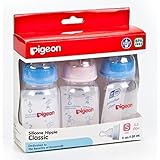 Pigeon Milk Bottle Baby Model RPP 4 Oz Size S for New Born Classic Silicone Nipple BPA Free Bottle. 