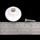 Fenteer ドア　ダンス　引き出し等用　陶器ノブ　ドア取っ手 ハンドル　サーメットノブ　取っ手　つまみ　全７色 - ホワイト