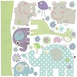 DesignByMaya Baby Nursery Wall Decals - Baby Girl Room Nursery art decor Carter zoo garden room wall