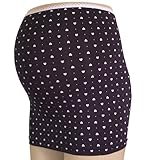 ネトゥル マイクロファイバーハート柄ベルト内蔵タイプ妊婦帯 M ブラック 6053