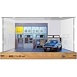 1/32 スケールLED 藤原豆腐店 情景模型 アクリル ディスプレイケース AE86 ダイキャスト カーモデル JDMカー モデル ディスプレイボックス