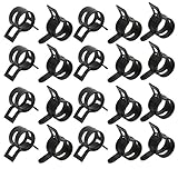 uxcell ホースクランプ スプリングクランプ エアチューブクリップ　燃料ホースパイプ用　9mm　ばね式　低圧　20個入り