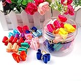 Dagly（TM）は、20/50/100本ラインストーン平野キャンディーカラーミックスペットの猫犬髪の弓ゴムバンドグルーミングアクセサリー