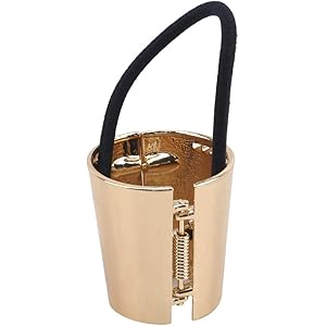 HKUN ヘアカフス レディース ヘアリング ヘアアクセサリー ヘアゴム クリップリング付 ポニテリング まとまリング…