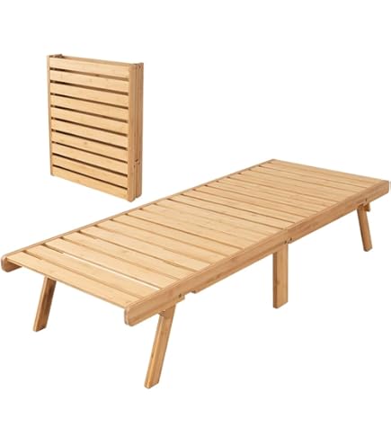 Amazon｜FLYXADQ ベッドフレーム 折り畳みベッド 木製 折りたたみ式